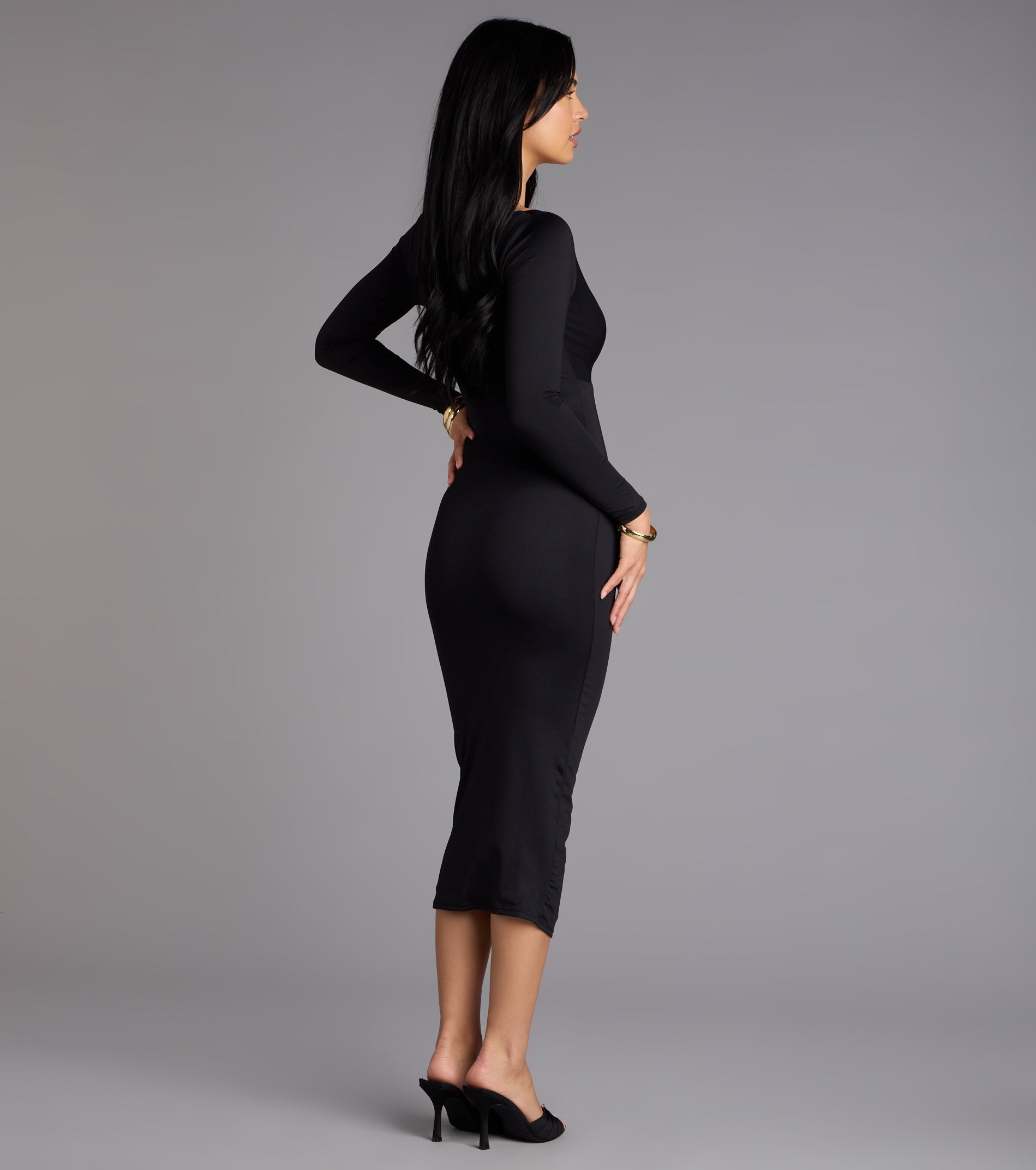 In the Moment Bodycon Midi Dress