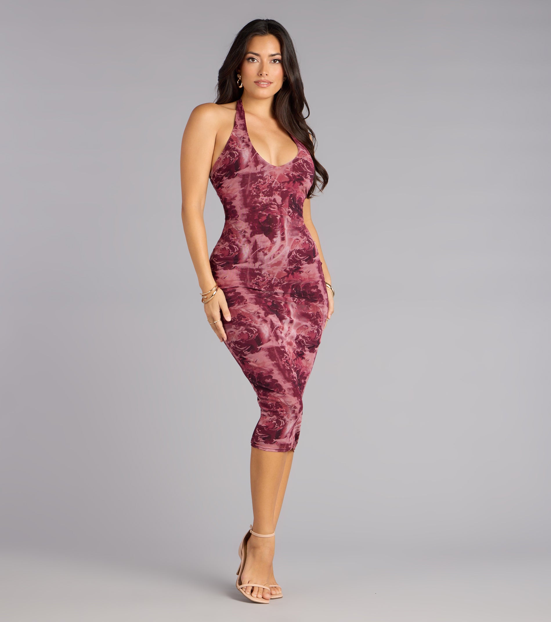 Afterlight Abstract Midi Dress