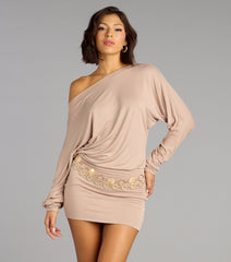 Behind The Scenes Long Sleeve Mini Dress