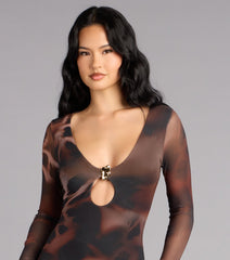 Untamed Glam Mesh Maxi Dress