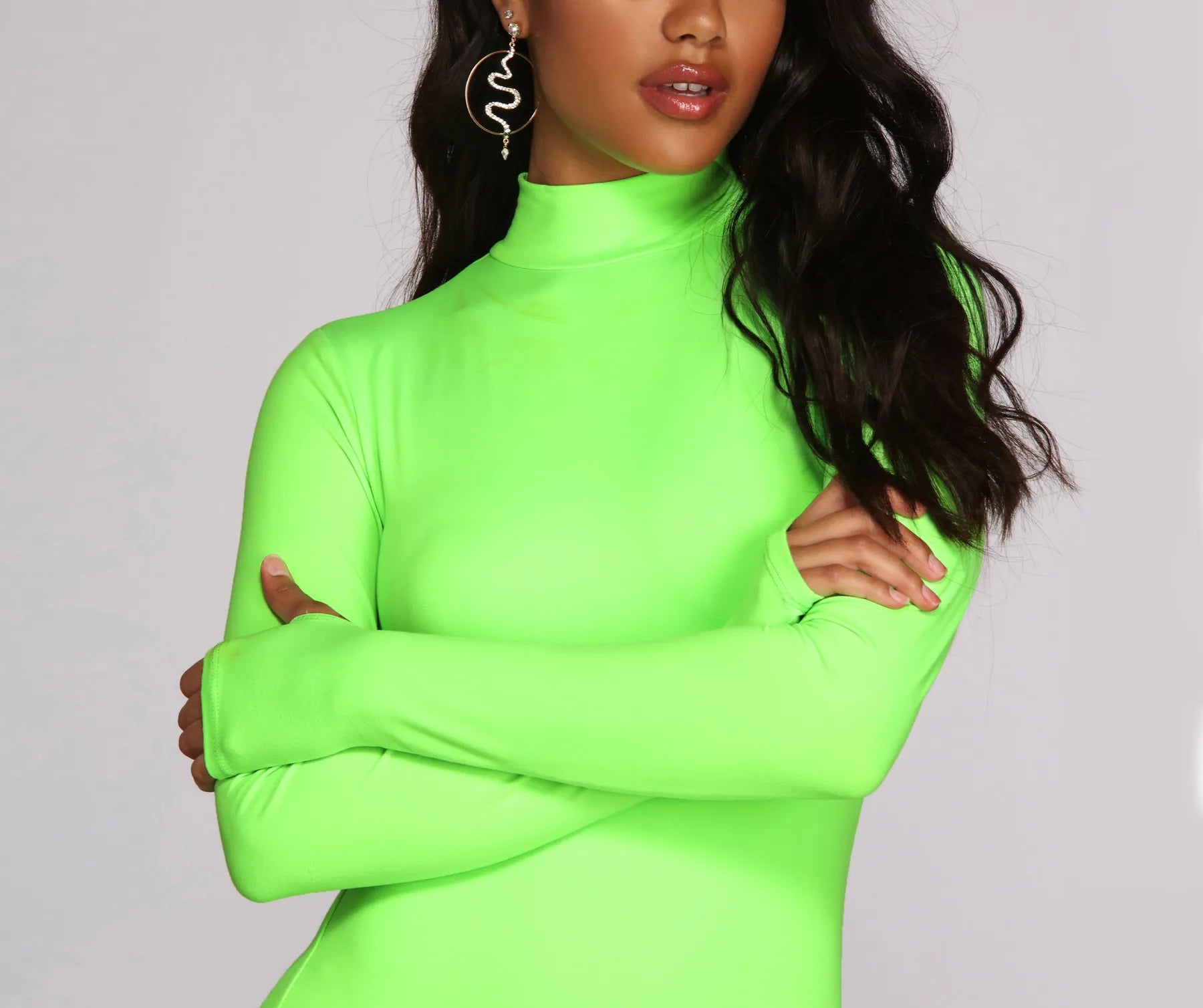 Walk The Mock Neck Mini Dress