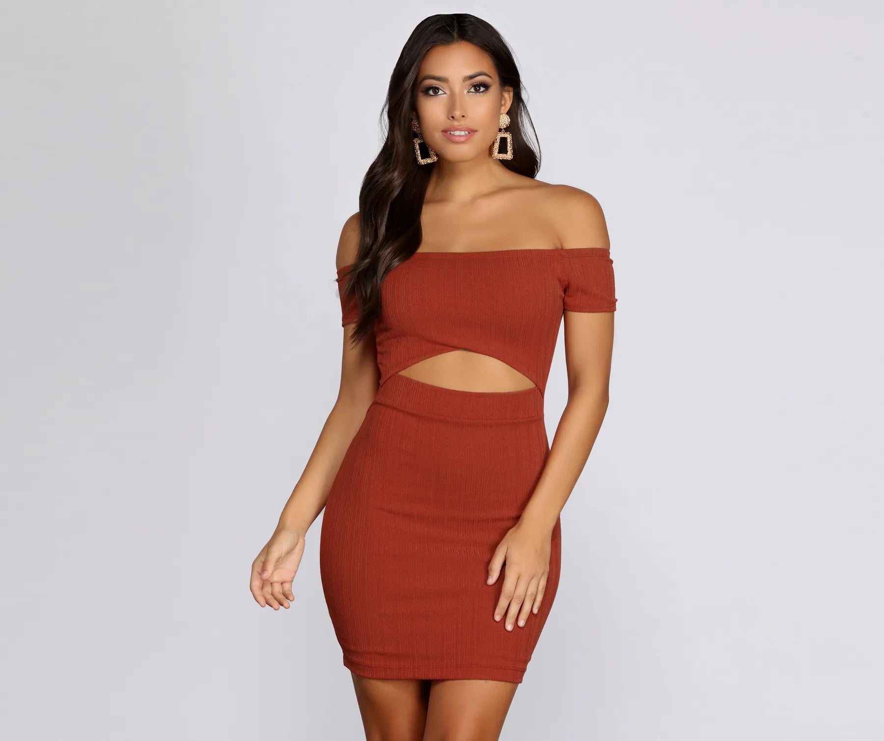Casual Cut Out Mini Dress