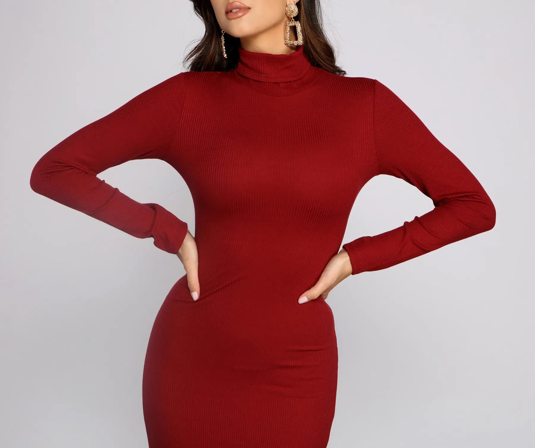 Basic Mood Ribbed Knit Maxi Dress