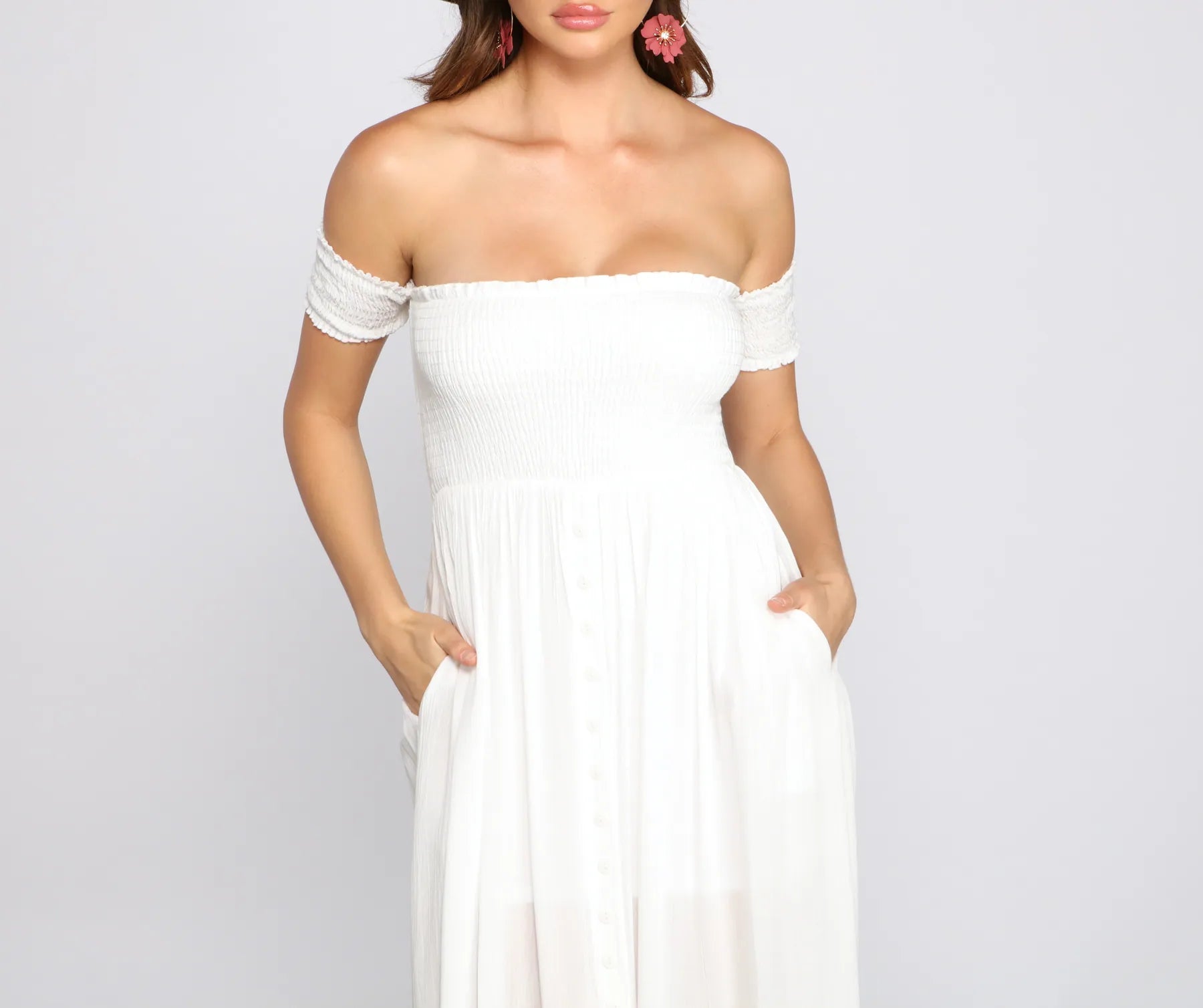 Effortlessly Chic Smocked Maxi Dress