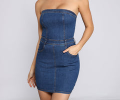 Chic Cutie Denim Tube Dress