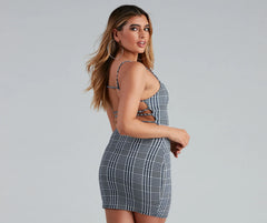 Trendy Stunner Plaid Mini Dress