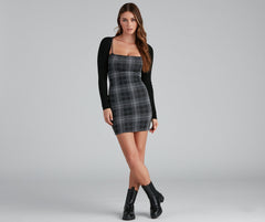 Plaid Perfect Sleeveless Mini Dress