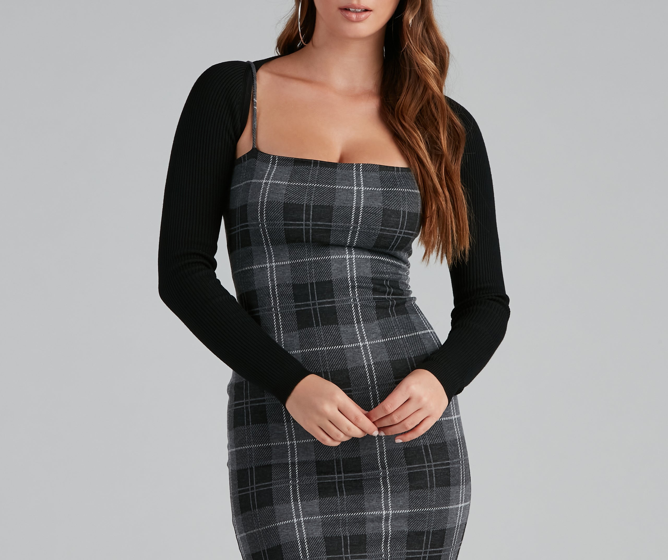 Plaid Perfect Sleeveless Mini Dress