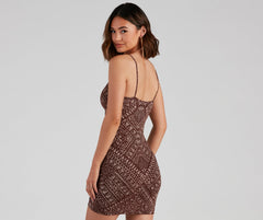 Geometric Fun Cutout Mini Dress