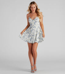 Chic And Airy Floral Skater Dress