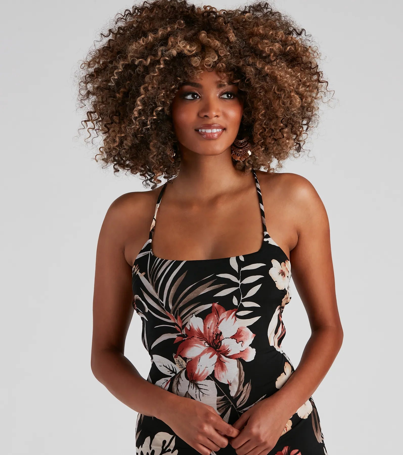 Tropic Beauty Strappy Midi Dress