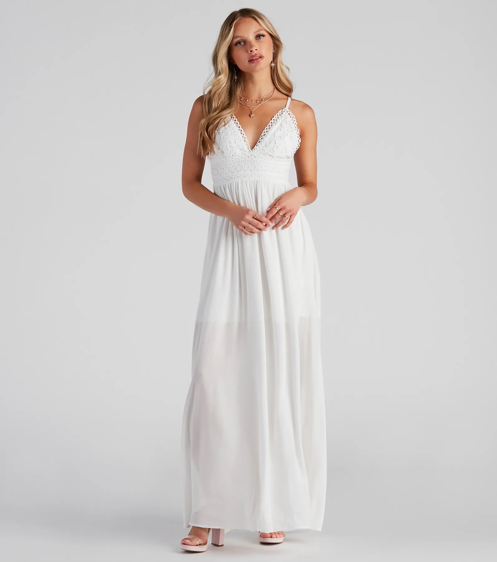Boho Breeze Crochet Maxi Dress