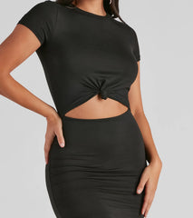 Knot Gonna Lie Crew Neck Dress