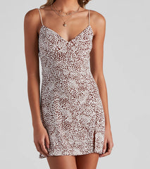 Ahead Of The Pack V-Neck Mini Dress