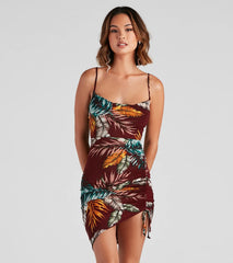 Out Of Office Ruched Mini Dress