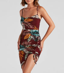 Out Of Office Ruched Mini Dress