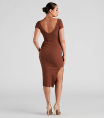 Cutie In Cap Sleeve Midi Dress