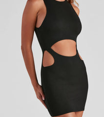 Piece Of Me Crew Cutout Mini Dress