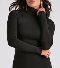Always Cozy Turtleneck Mini Dress