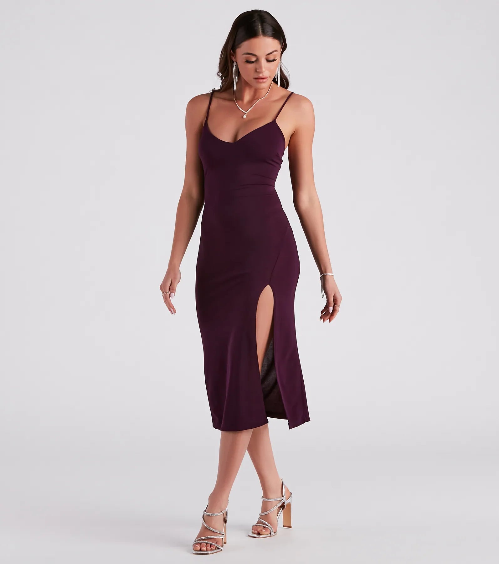 Back Of My Mind Crepe Slip Dress