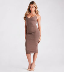 Sultry Style Strappy Back Midi Dress