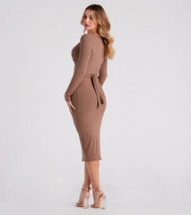 You're The One Tie-Front Midi Dress