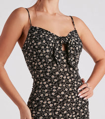 Stylish Charm Tie-Front Midi Dress