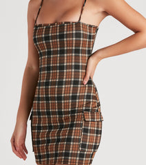 Cargo Without Plaid Short Dress