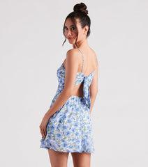 Garden Strolls Floral Tie-Back Skater Dress