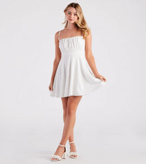 She Knows Style Eyelet Lace Skater Dress