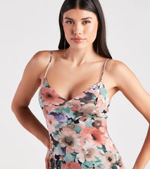 Paint Me In Floral V-Neck Maxi Dress