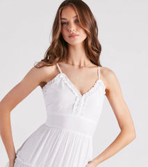 Sunshine On My Mind Linen Midi Dress