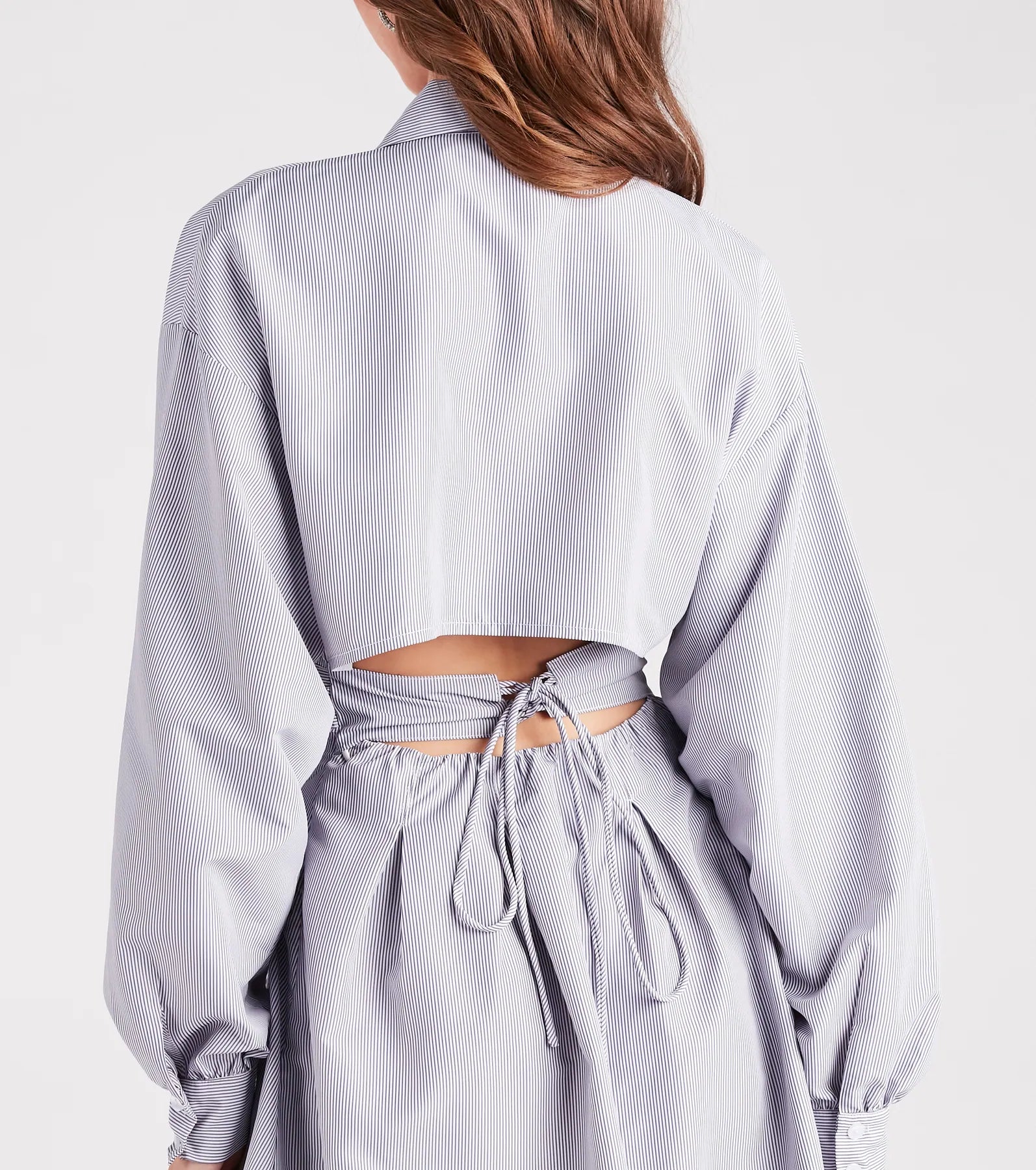 Perfectly Striped Shirt Skater Dress