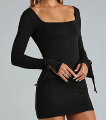 Simply Amazing Long Bell Sleeve Mini Dress