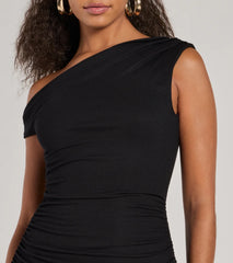 Shrug It Off One-Shoulder Bodycon Mini Dress
