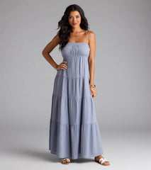 Breezy Like Me Sleeveless Ruffled Maxi Dress