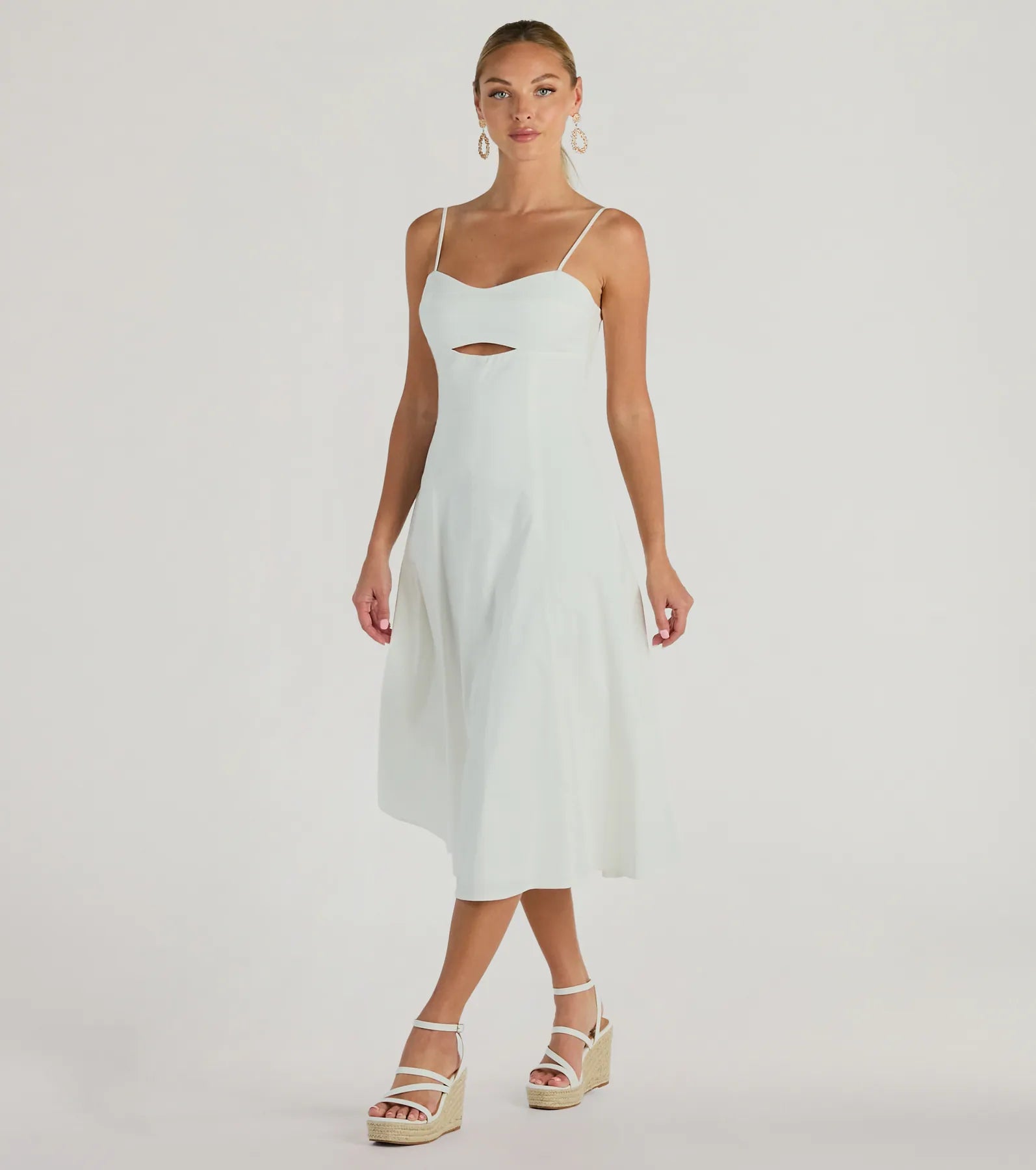 Flawless Beauty Cutout A-Line Midi Dress