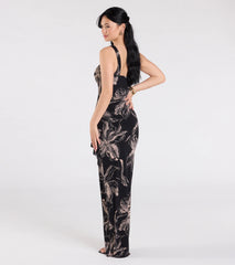 In Tulum One-Shoulder Tropical Maxi Dress