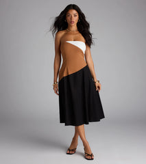 Picture Perfect Color Block Midi Dress