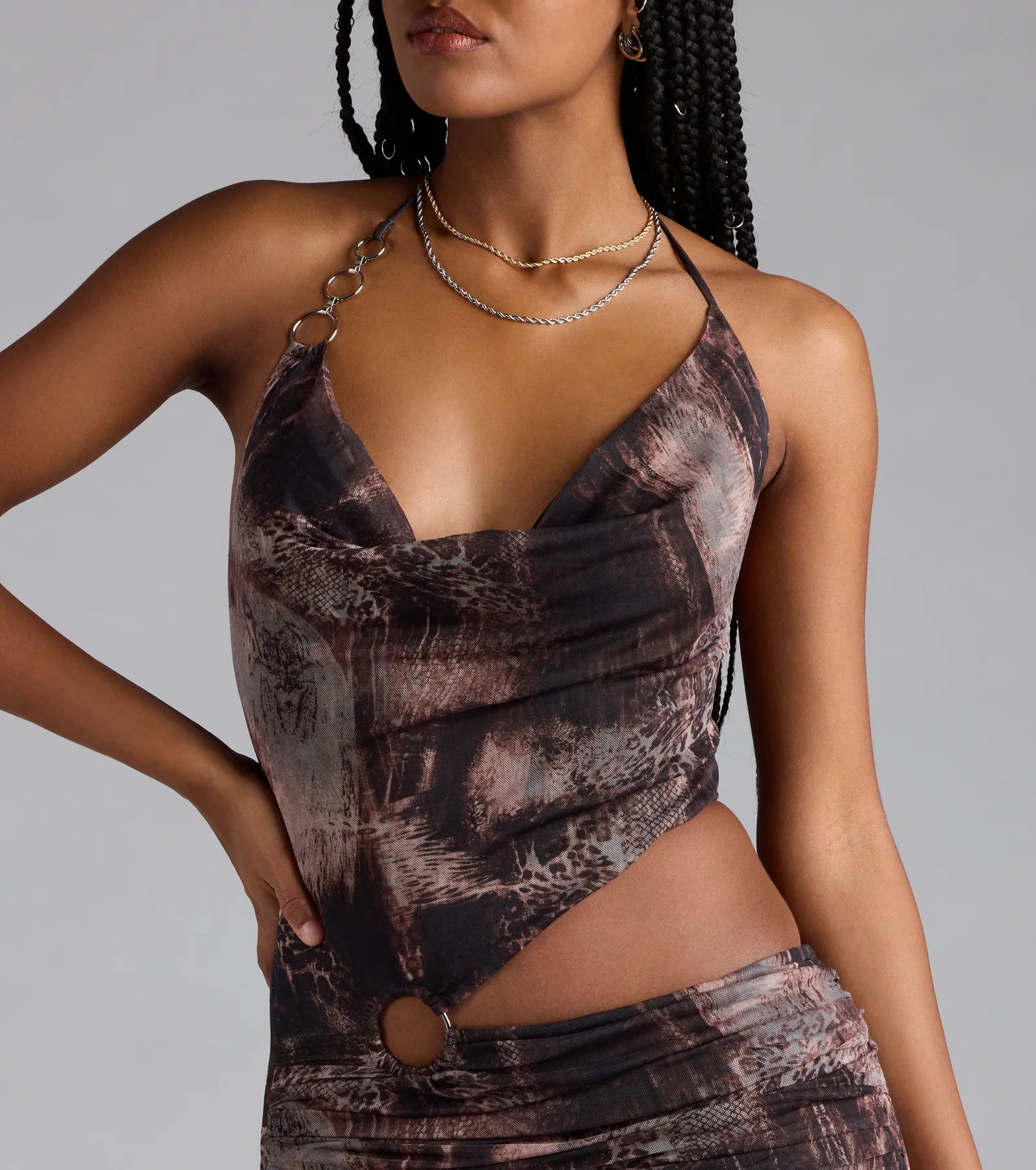 Fierce Babe Cutout Bodycon Mesh Mini Dress