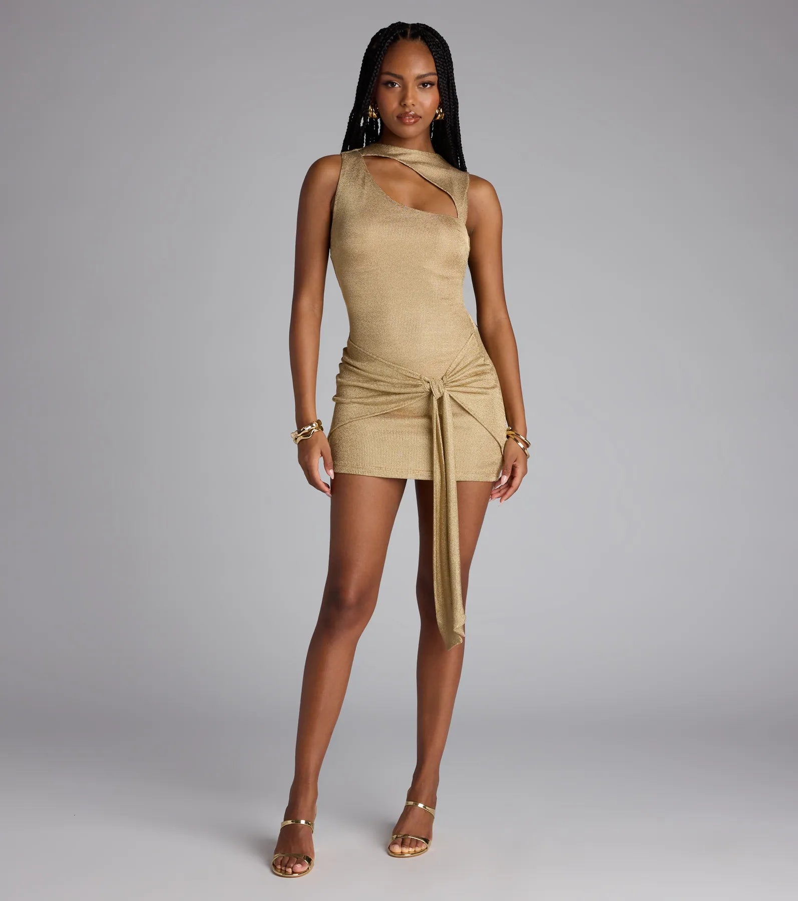 Wrap Star Cutout Mini Dress