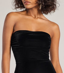 Velvet Affair Strapless Mini Dress