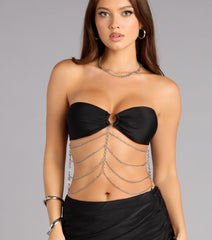 Midnight Mischief Chain Maxi Dress