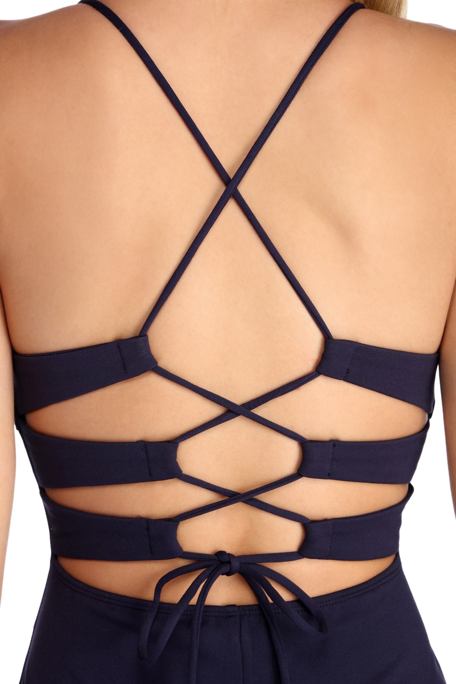 Slay In Lattice Mini Dress