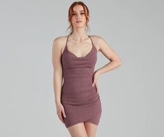 Ready For My Closeup Glitter Mini Dress