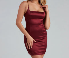 Dirty Martini Satin Mini Dress