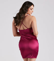 Catch Feels Satin Knit Short Dress