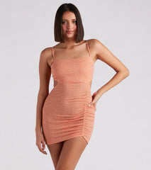 Major Shine Glitter Knit Mini Dress