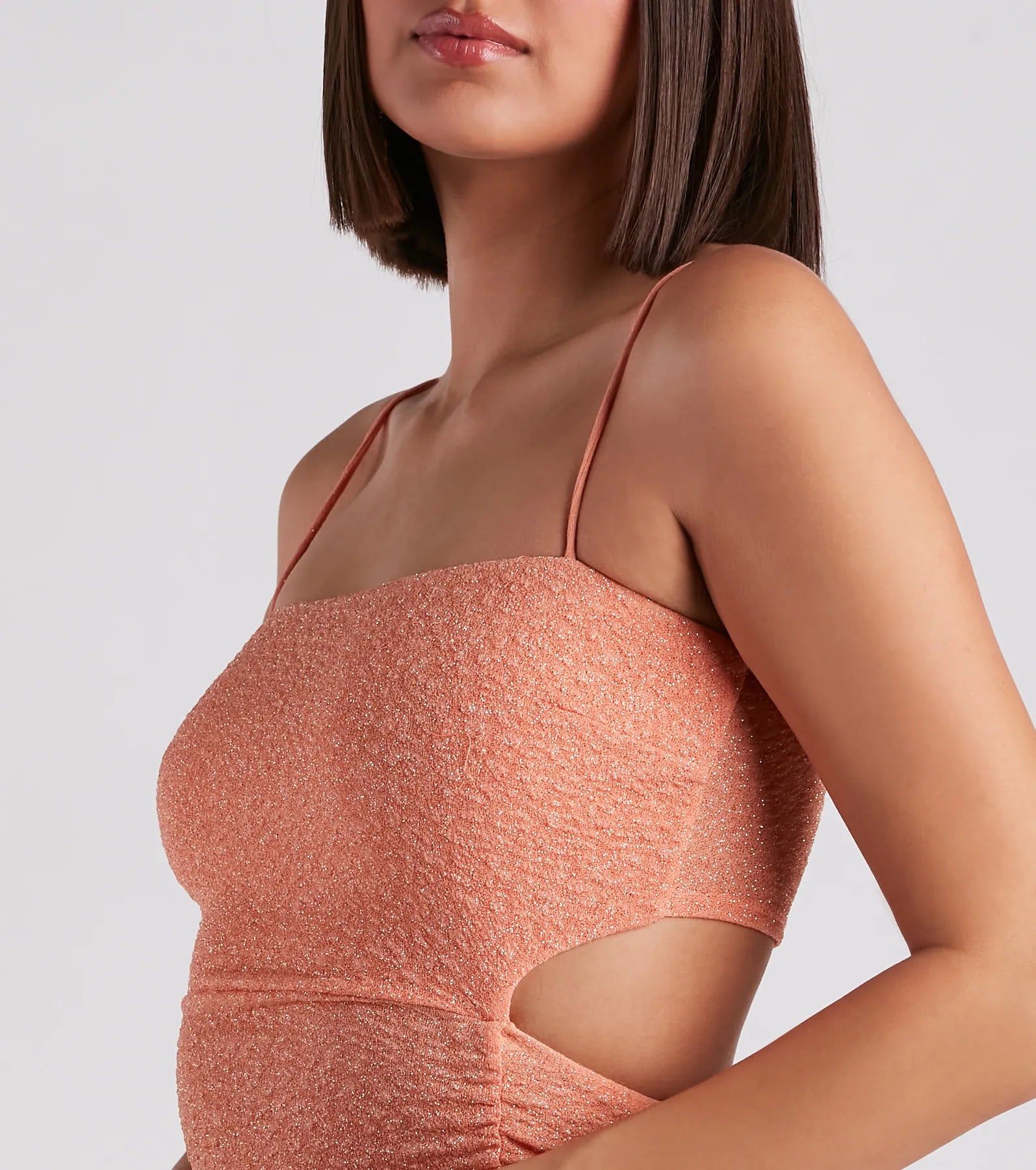 Major Shine Glitter Knit Mini Dress