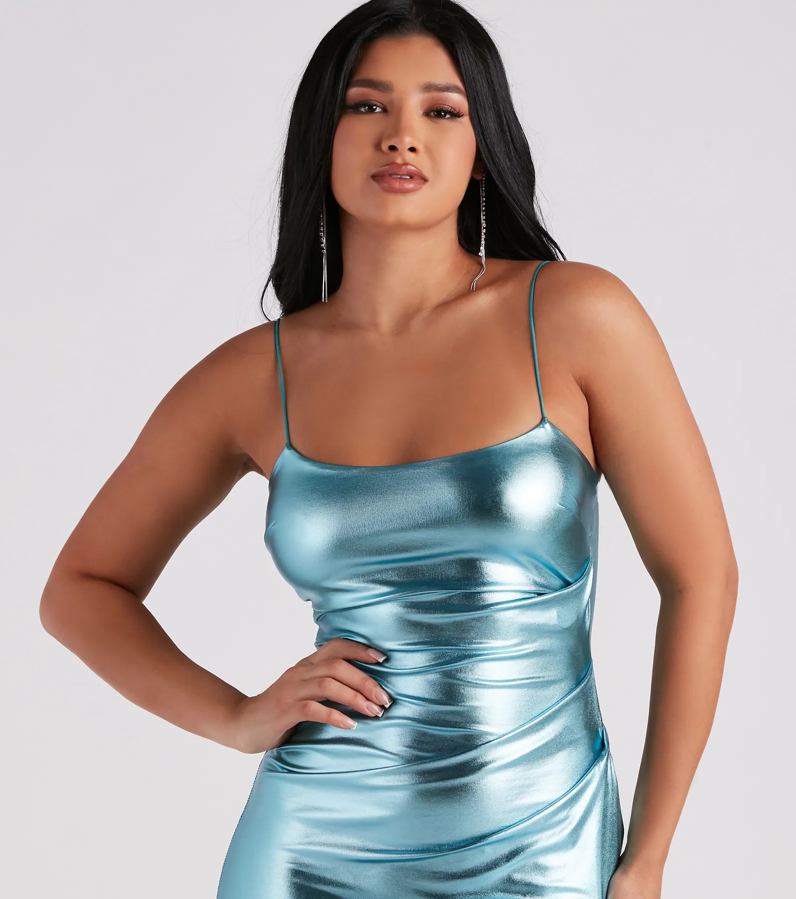 Bring That Glow Metallic Mini Dress